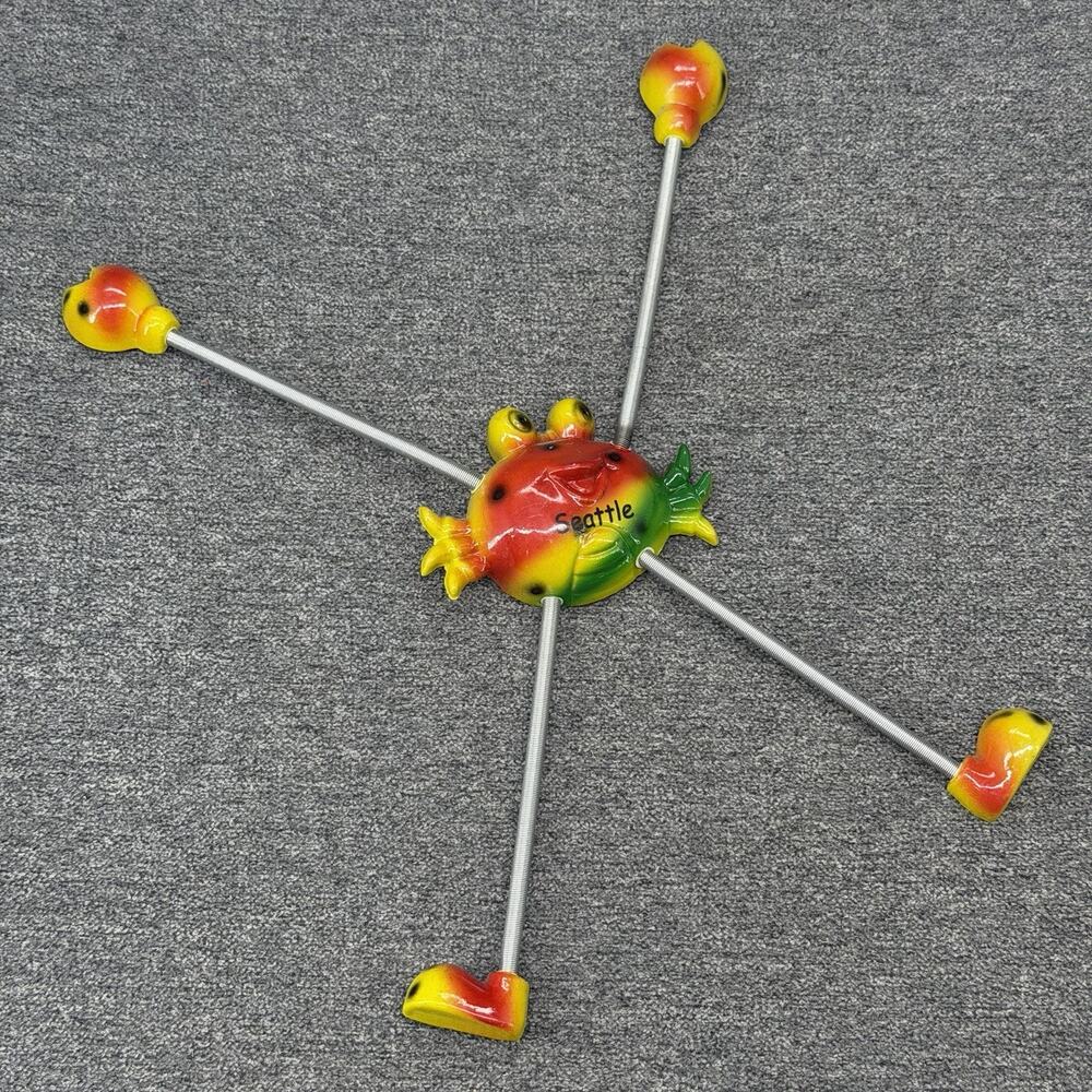 Old Funky Springy Crab SEATTLE Souvenir Kitchen Fridge Magnet WA State 8 Inch